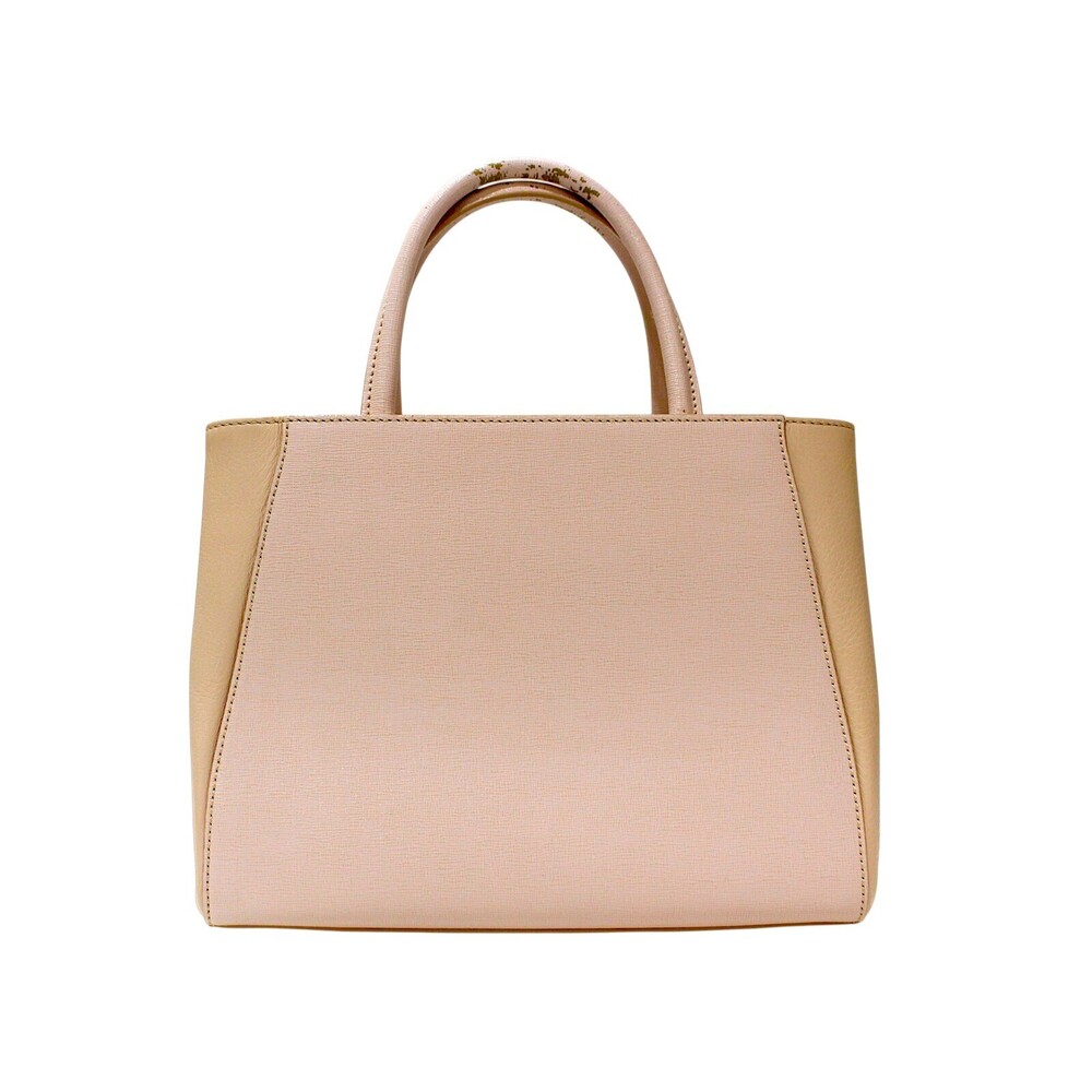Fendi Toujours Classic Tan Pink Handbag Beige Shoulder Bag